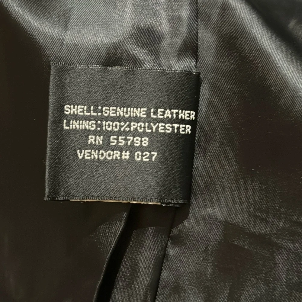 LNR Vintage Black Soft Leather Lined Pockets Zip Up Jacket Small - Picture 9 of 16